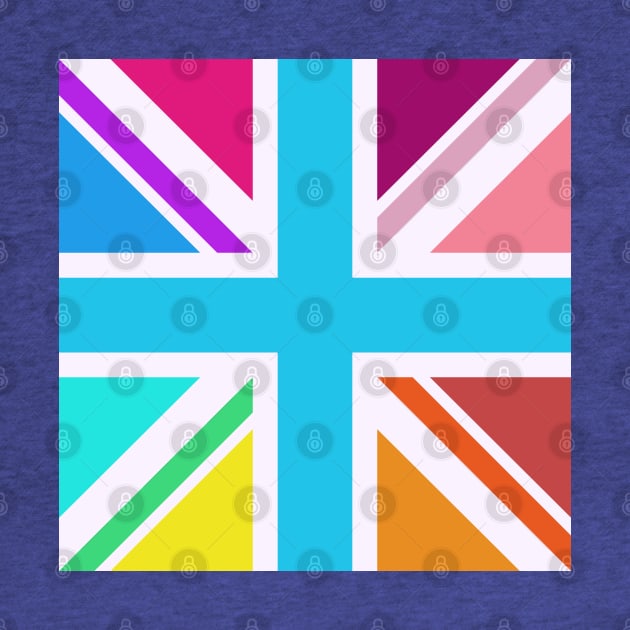 Square Union Jack Flag Multicolored by NataliePaskell